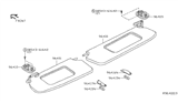 Diagram for 2007 Nissan Sentra Sun Visor - 96401-ET000