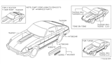 Diagram for Nissan 280ZX Door Moldings - 76822-P9160