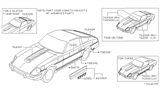 Diagram for 1980 Nissan 280ZX Door Moldings - 76822-P7500