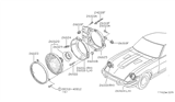 Diagram for Nissan 280ZX Headlight Cover - 26029-F9900