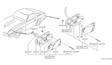 Diagram for 1981 Nissan 280ZX Side Marker Light - 26195-P7100