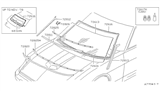 Diagram for 1983 Nissan 280ZX Windshield - 72712-P8100