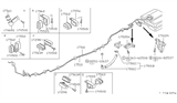 Diagram for Nissan 280ZX Fuel Line Clamps - 17554-P7100