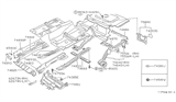 Diagram for 1985 Nissan 300ZX Rear Crossmember - 75610-01P00