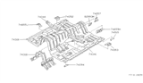 Diagram for 1985 Nissan 300ZX Floor Pan - 74312-21P00