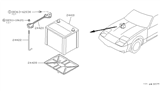 Diagram for 1987 Nissan 300ZX Battery Tray - 24428-01P00