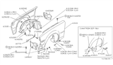 Diagram for Nissan 300ZX Wheelhouse - 63843-21P00