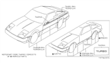 Diagram for 1985 Nissan 300ZX Emblem - 77900-16P00