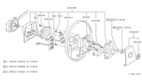 Diagram for 1989 Nissan 300ZX Steering Wheel - 48410-26P01