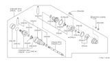 Diagram for 1987 Nissan 300ZX Axle Shaft - 39705-07F00