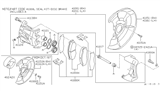 Diagram for 1987 Nissan 300ZX Brake Backing Plate - 41150-21P00