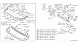 Diagram for 1988 Nissan 300ZX Radiator Support - 62544-01P00