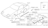 Diagram for 1986 Nissan 300ZX Door Moldings - 76874-19P06