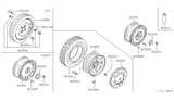 Diagram for Nissan Pulsar NX Lug Nuts - 40224-92S00