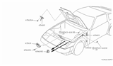 Diagram for 1989 Nissan 300ZX Hood Cable - 65620-01P01