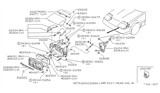 Diagram for Nissan 240SX Headlight Cover - 26320-G5100