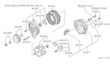 Diagram for Nissan Maxima Alternator Bearing - 23120-04P05