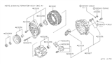 Diagram for 1985 Nissan Maxima Alternator Bearing - 23120-04P01