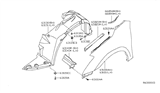 Diagram for Nissan Altima Wheelhouse - 63841-ZX00A