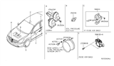 Diagram for 2013 Nissan Altima Air Bag Sensor - 98836-ZX08A