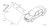 Diagram for 2009 Nissan Altima Windshield - 72700-JA000