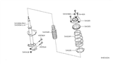 Diagram for 2009 Nissan Altima Coil Springs - 54010-JA00D