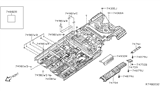 Diagram for 2014 Nissan Maxima Exhaust Heat Shield - 74753-JA000