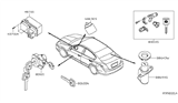 Diagram for 2007 Nissan Altima Ignition Lock Assembly - 48700-9N00B