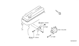 Diagram for Nissan Altima Alternator Bracket - 11710-JA00A