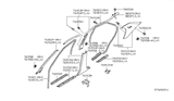 Diagram for 2007 Nissan Altima Weather Strip - 76921-JA00A