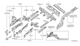 Diagram for 2008 Nissan Altima Rear Crossmember - 75650-JA030