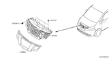 Diagram for 2018 Nissan NV Grille - 62312-3LM0H