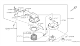 Diagram for 1993 Nissan Sentra Blower Motor Resistor - 27150-62J00