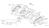 Diagram for 1997 Nissan 200SX Instrument Cluster - 24885-85Y00