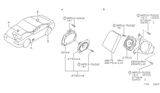 Diagram for 1991 Nissan Sentra Car Speakers - 28158-50Y01