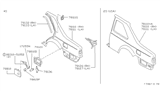 Diagram for 1991 Nissan Sentra Fender - 78112-64Y30