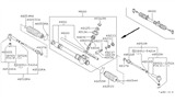 Diagram for 1994 Nissan Sentra Rack And Pinion - 48001-74R00