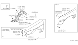 Diagram for 1993 Nissan Sentra Fender - 63100-65Y35