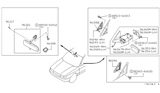 Diagram for 1991 Nissan Sentra Car Mirror - 96302-66Y00