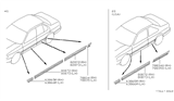 Diagram for 1992 Nissan Sentra Door Moldings - 82870-Q5700