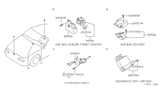 Diagram for 1994 Nissan Sentra Air Bag Sensor - J8581-5B000