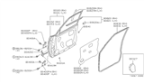 Diagram for 1994 Nissan Sentra Door Seal - 80860-55Y10