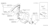 Diagram for 1991 Nissan Sentra Seat Belt - 86862-65Y00