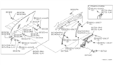 Diagram for 1998 Nissan Sentra Window Regulator - 80763-V5000