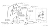 Diagram for 1994 Nissan Sentra Door Seal - 82272-50Y00