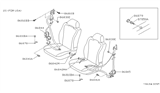 Diagram for 1993 Nissan Sentra Seat Belt - 86845-5B003