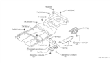 Diagram for 1995 Nissan Altima Exhaust Heat Shield - 74753-1M200