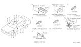 Diagram for 1993 Nissan Sentra Power Window Switch - 25411-32Y11