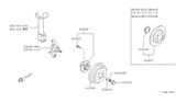 Diagram for 1991 Nissan Sentra Wheel Stud - 43222-25B60