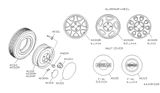 Diagram for 1995 Nissan Sentra Spare Wheel - 40300-61A20